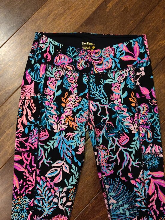 Lilly Pulitzer Pants - Lilly Pulitzer Luxletic Weekender Mid Rise Yoga Pant Medium Twilight Coral